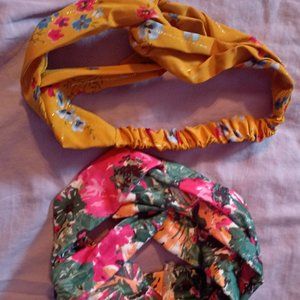 NWOT Set of Stretchy Floral Headbands